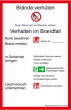 Verbotsschild Kunststoff B200xH300 mm Brandschutzverordnung BRD Produktbild