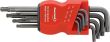 Winkelschraubendreher- Satz lang stahlgrau Kugelkopf T9-T40x mm FORMAT Produktbild img1 S