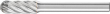 Frässtift HM Walzenrundform 0820 rostfrei 6mm 8x20mm Pferd Produktbild
