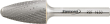 Frässtift HM Rundbogenform 1630 C 6mm 16x30mm FORMAT Produktbild