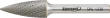 Frässtift HM Spitzbogenform 1230 C 6mm 12x30mm FORMAT Produktbild