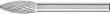 Frässtift HM Flammenform B 0820 3PLUS 6mm 8x20mm Pferd Produktbild