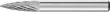 Frässtift HM Spitzbogenform 0618 3PLUS 6mm 6x18mm Pferd Produktbild