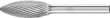 Frässtift HM Flammenform B 1230 3PLUS 6mm 12x30mm Pferd Produktbild