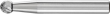 Frässtift HM kugelförmig 0605 3PLUS 6mm 6x5mm Pferd Produktbild