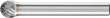 Frässtift HM kugelförmig 0807 3PLUS 6mm 8x7mm Pferd Produktbild