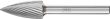 Frässtift HM Spitzbogenform 1225 3 6mm 12x25mm Pferd Produktbild