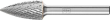 Frässtift HM Spitzbogenform 1225 3PLUS 6mm 12x25mm Pferd Produktbild