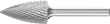 Frässtift HM Spitzbogenform 1630 3PLUS 6mm 16x30mm Pferd Produktbild