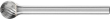 Kleinfrässtift HM kugelförmig 0605 5 3mm 6x5mm Pferd Produktbild