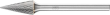 Kleinfrässtift HM Spitzkegelform 0613 5 3mm6x13mm Pferd Produktbild
