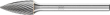 Kleinfrässtift HM Spitzbogenform 0613 5 3mm6x13mm Pferd Produktbild