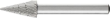 Frässtift HSS Spitzkegelform G 1020 3 6mm 10x20mm Pferd Produktbild img1 S