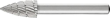 Frässtift HSS Spitzbogenform K 1020 3 6mm 10x20mm Pferd Produktbild