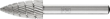 Frässtift HSS Spitzbogenform K 1225 3 6mm 12x25mm Pferd Produktbild