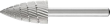 Frässtift HSS Spitzbogenform K 1630 3 6mm 16x30mm Pferd Produktbild