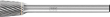 Kleinfrässtift HM Winkelform 0607 5 3mm 6x7mm Pferd Produktbild