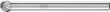 Kleinfrässtift HM kugelförmig 0403 4 3mm 4x3mm Pferd Produktbild