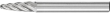 Frässtift HM Rundbogenform 0618 rostfrei 6mm 6x18mm Pferd Produktbild
