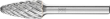 Frässtift HM Rundbogenform 1225 STEEL 6mm 12x25mm Pferd Produktbild