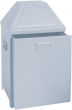 Abfallbehälter ca. 80 l weißaluminium H 660/870mm Produktbild
