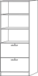 Kombiregalschrank grau/Ahorn B 80cm abschl. Produktbild img2 S
