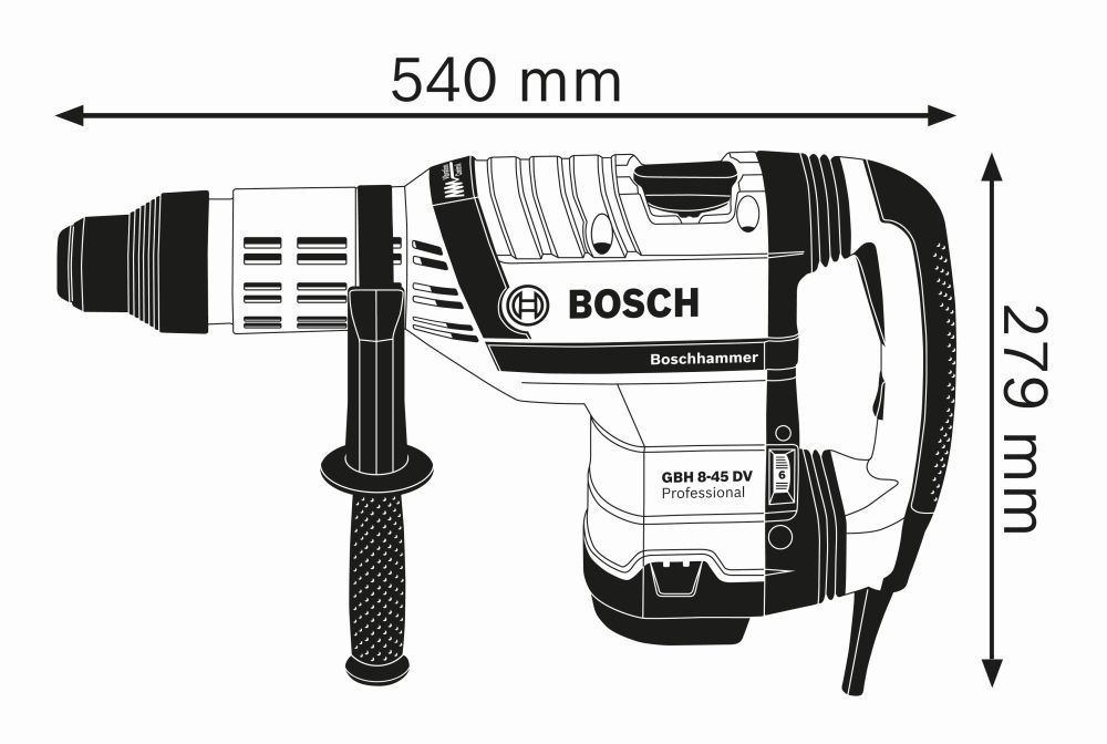 Bosch PRO Bohrhammer mit SDS max GBH 8-45 DV Produktbild img3 L