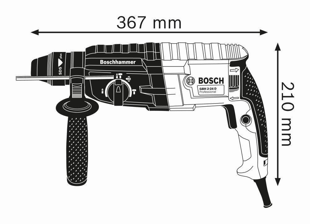 Bosch PRO Bohrhammer mit SDS plus GBH 240 Produktbild img3 L