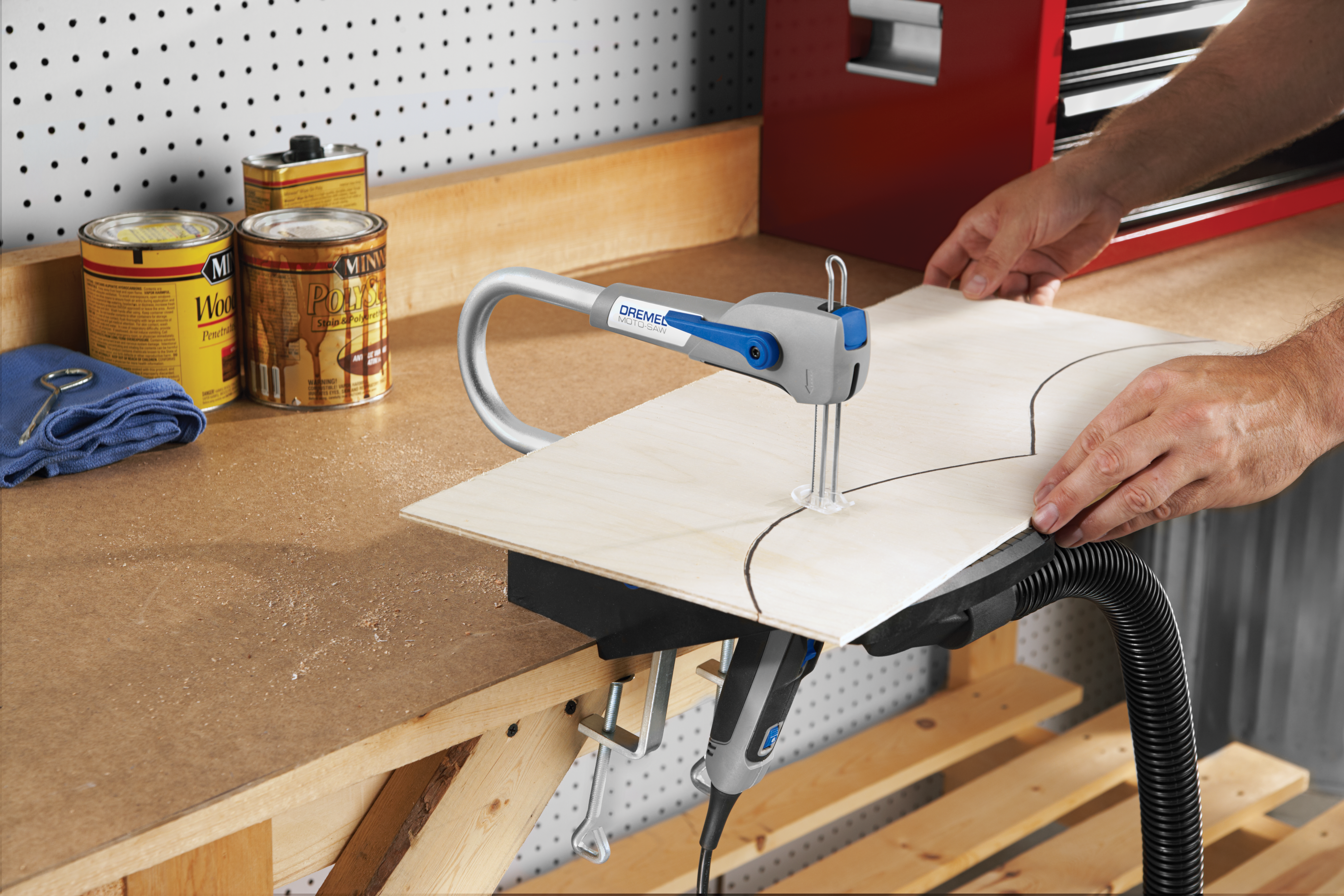 Dremel Moto-Saw MS20-1/5 2in1 Dekupiersäge mit 1 Vorsatzgerät, 5 Zubehöre Produktbild img3 L