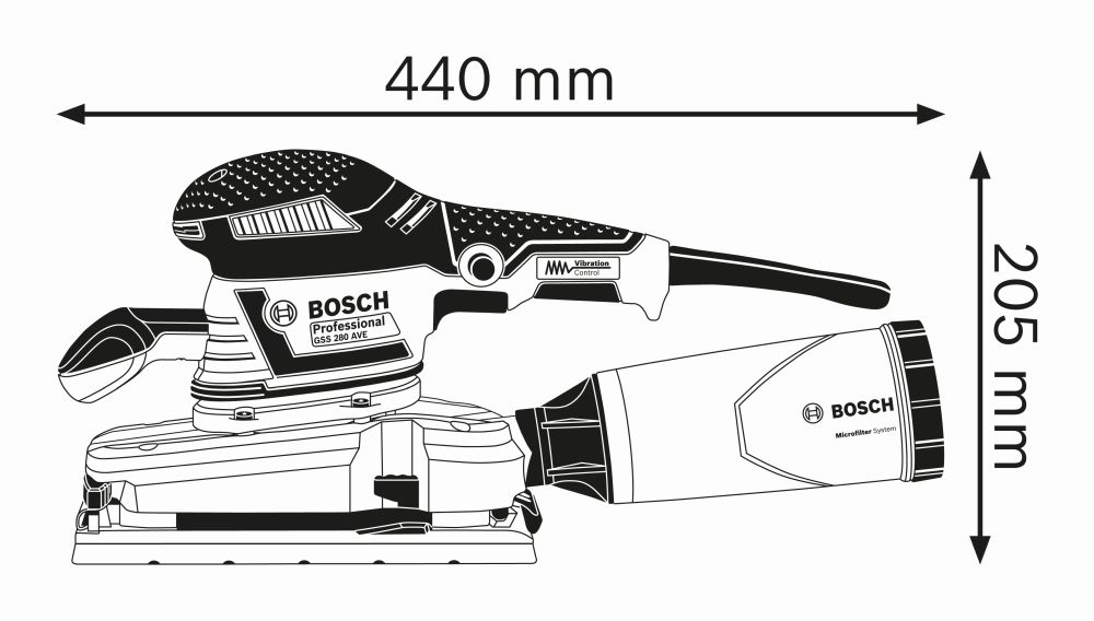 Bosch PRO Schwingschleifer GSS 280 AVE in L-BOXX Produktbild img3 L