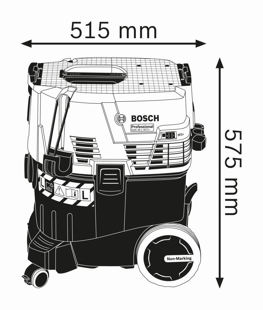 Bosch PRO Kabelgebundener Sauger GAS 35 L SFC+ Produktbild img3 L