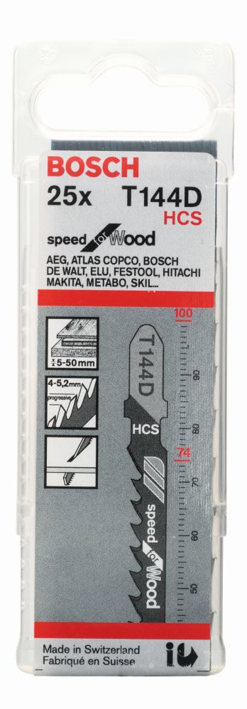 Bosch PRO Stichsägeblatt T 144 D Speed for Wood, 25er-Pack Produktbild img2 L