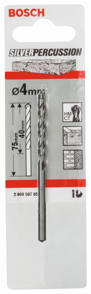 Bosch PRO Betonbohrer CYL-3, 4 x 40 x 75 mm, d 3,3 mm, 1er-Pack Produktbild img2 L