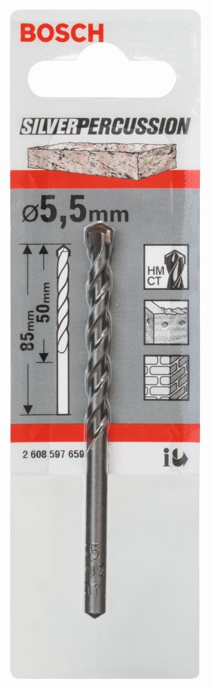 Bosch PRO Betonbohrer CYL-3, 5,5 x 50 x 85 mm, d 4,5 mm, 1er-Pack Produktbild img2 L