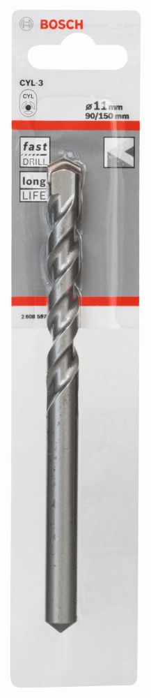 Bosch PRO Betonbohrer CYL-3, 11 x 90 x 150 mm, d 10 mm, 1er-Pack Produktbild img2 L