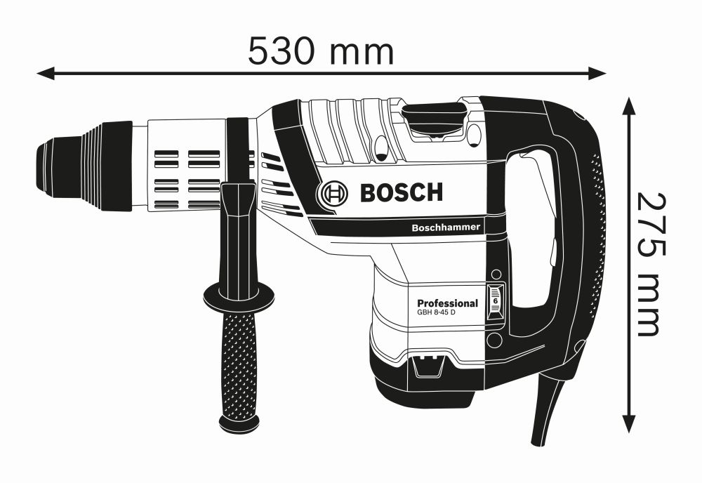 Bosch PRO Bohrhammer mit SDS max GBH 8-45 D Produktbild img3 L