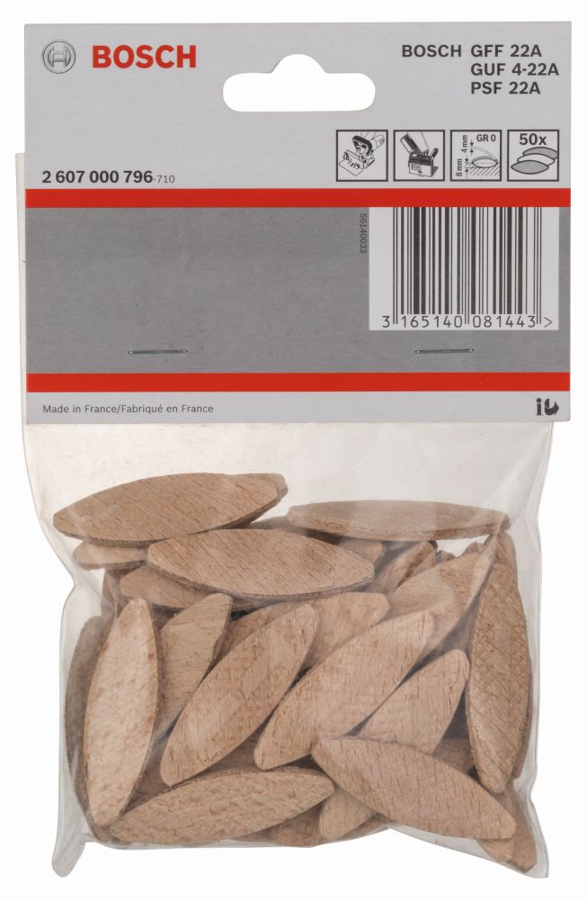 Bosch PRO Flachdübel, 45 x 15 x 4 mm, 50er-Pack Produktbild img2 L