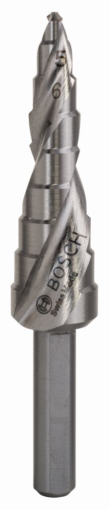 Bosch PRO Stufenbohrer HSS, 4 - 12 mm, 6 mm, 66,5 mm, 9 Stufen Produktbild img1 L