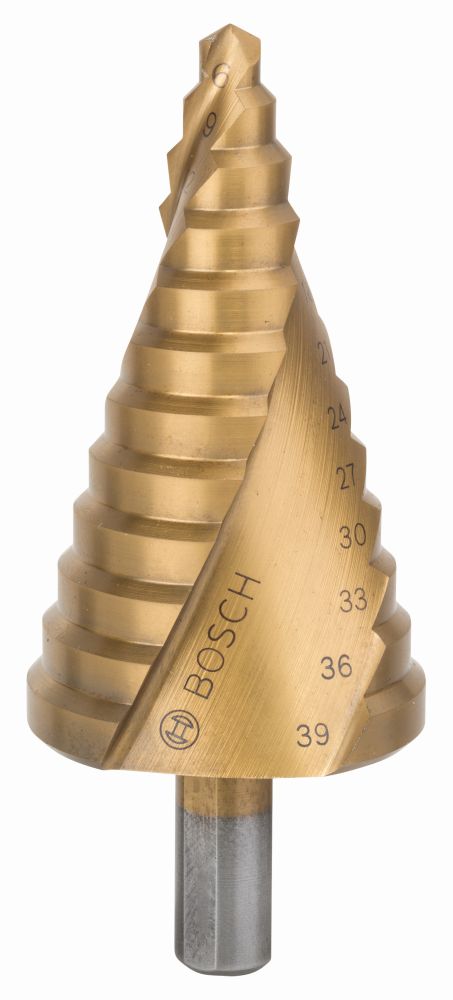 Bosch PRO Stufenbohrer HSS-TiN, 6 - 39 mm, 10 mm, 93,5 mm, 12 Stufen Produktbild img1 L