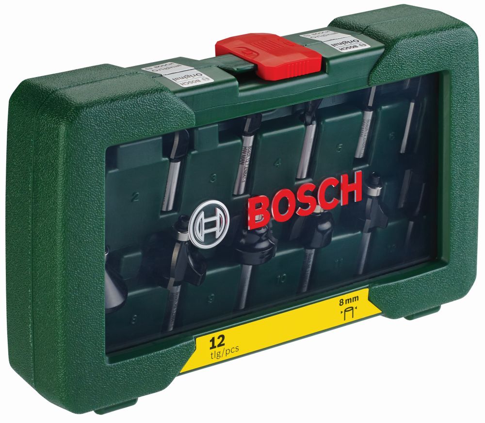Bosch 12-teiliges HM-Fräser-Set (8 mm Schaft) Produktbild img2 L
