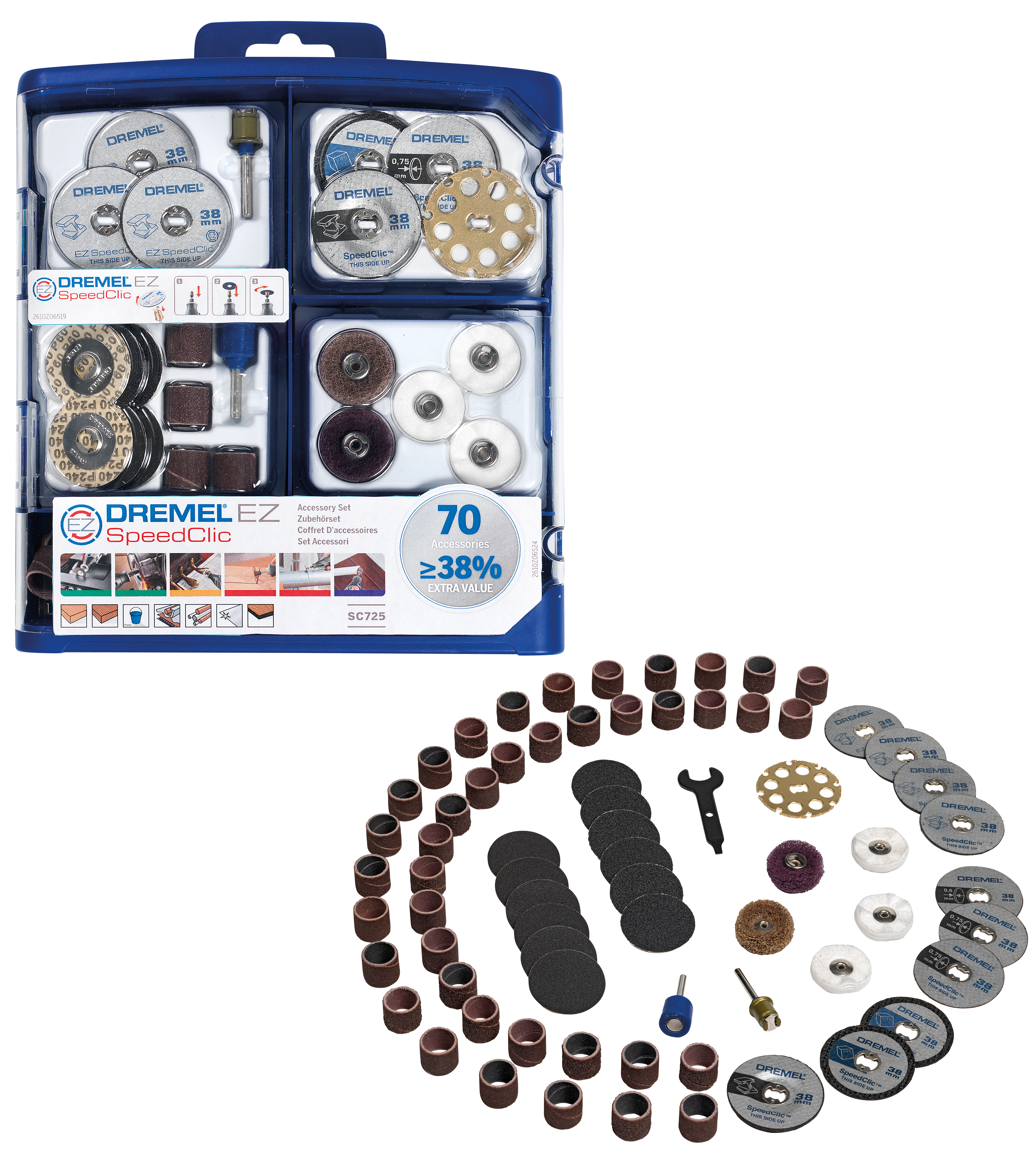 Dremel EZ SpeedClic Zubehörset Produktbild img1 L