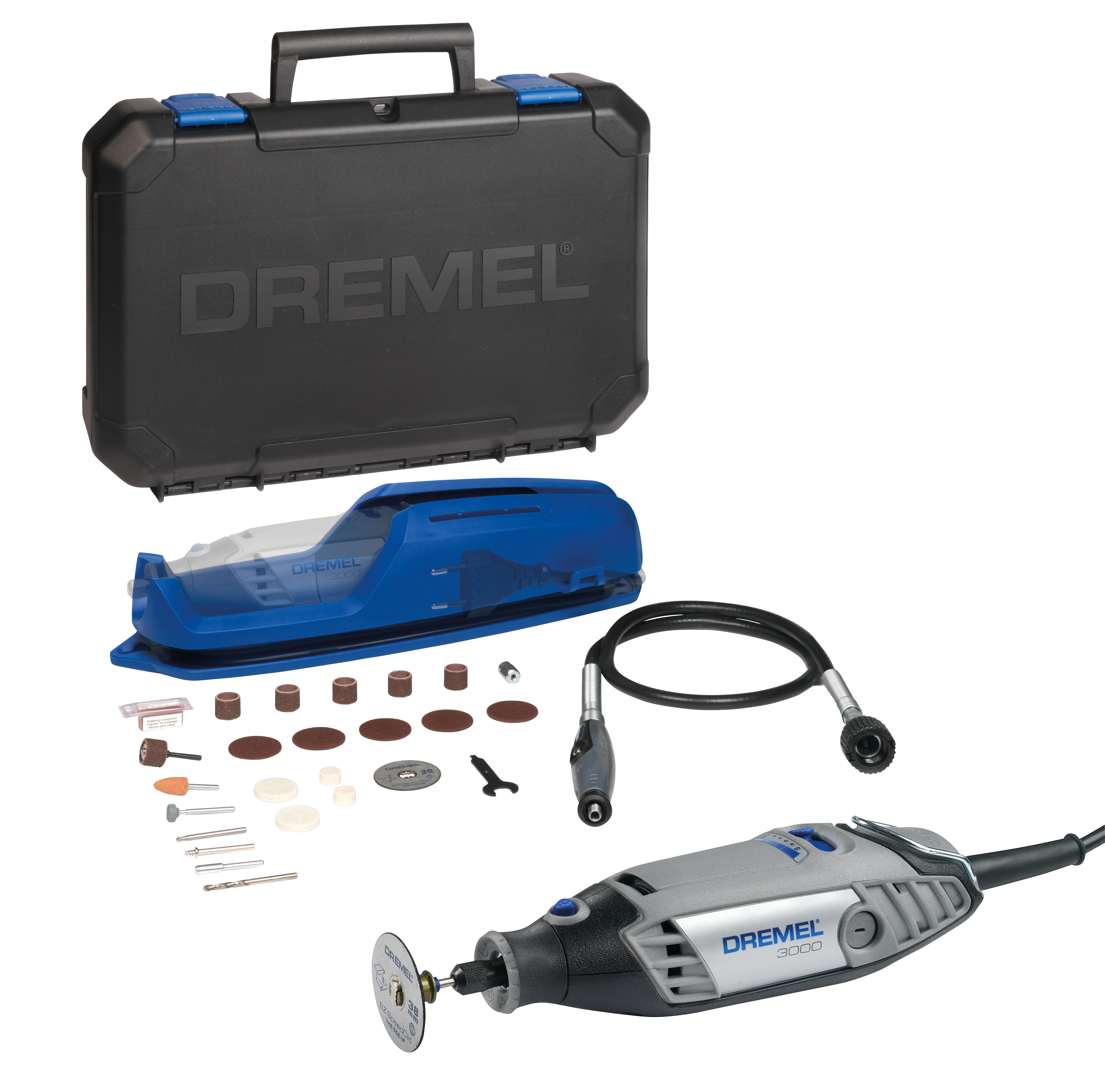 Dremel 3000-1/25 EZ Multifunktionswerkz. mit 1 Vorsatzgerät, 25 Zubehöre Produktbild img1 L