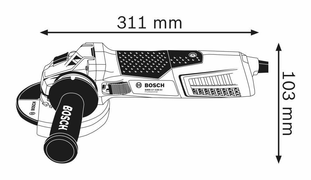 Bosch PRO Winkelschleifer GWS 19-125 CIE Produktbild img3 L