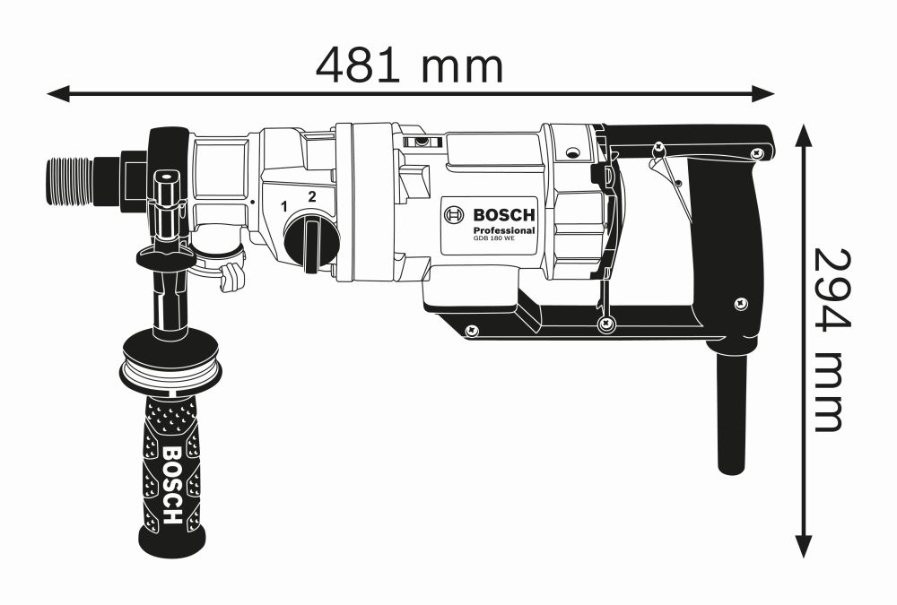 Bosch PRO Diamantbohrmaschine GDB 180 WE Produktbild img3 L