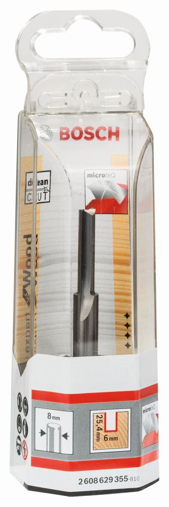 Bosch PRO Nutfräser Expert for Wood, Carbide, D 6 mm, L 25,4 mm, S 8 mm Produktbild img2 L