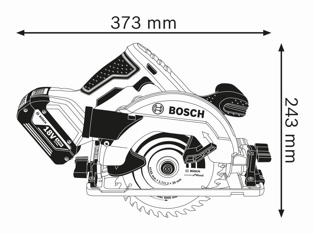 Bosch PRO Akku-Kreissäge GKS 18V-57 G in L-BOXX Produktbild img3 L