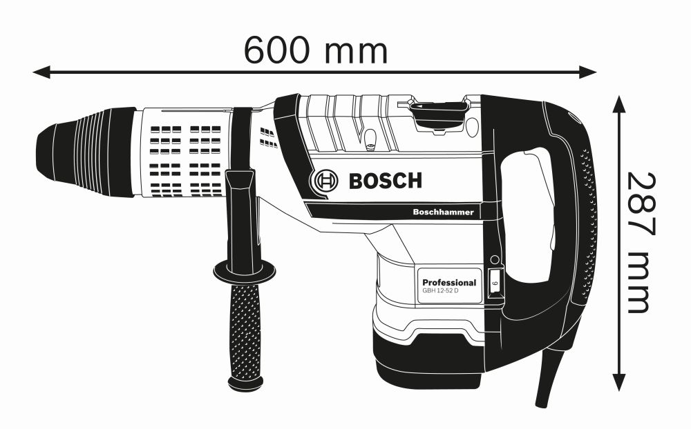 Bosch PRO Bohrhammer mit SDS max GBH 12-52 D Produktbild img3 L