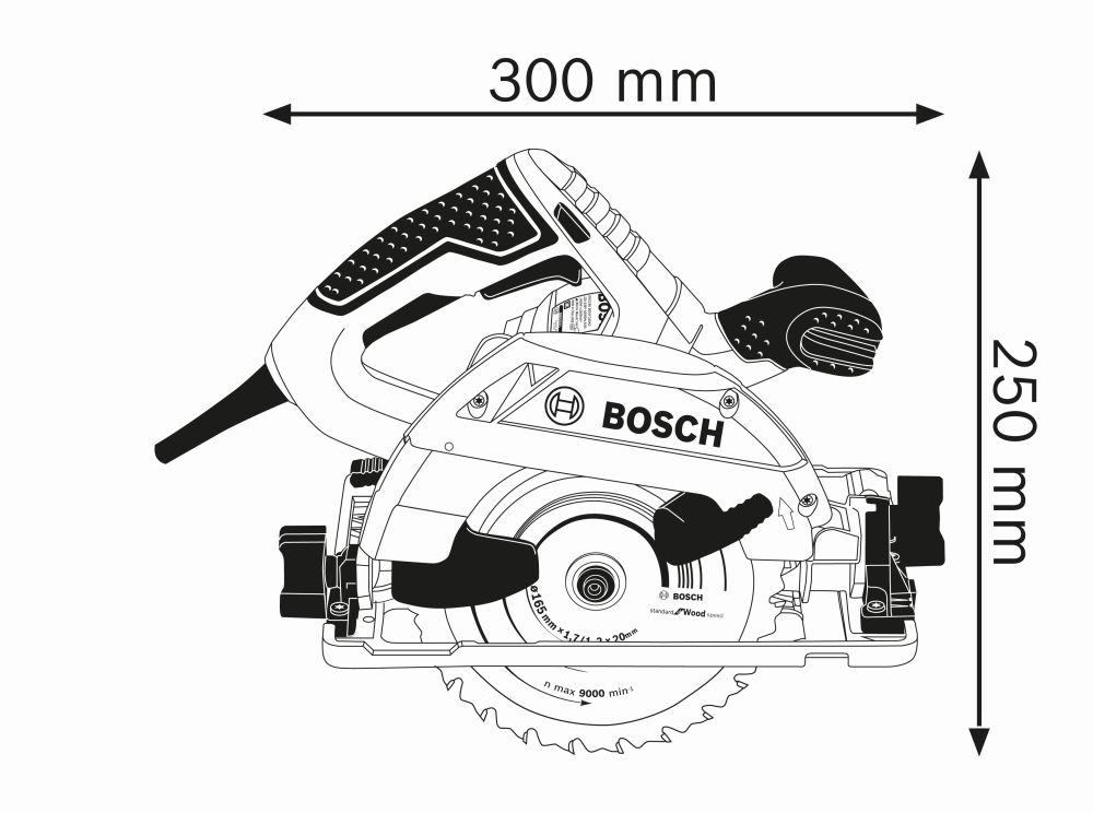 Bosch PRO Handkreissäge GKS 55+ GCE + FSN 1400 Produktbild img3 L