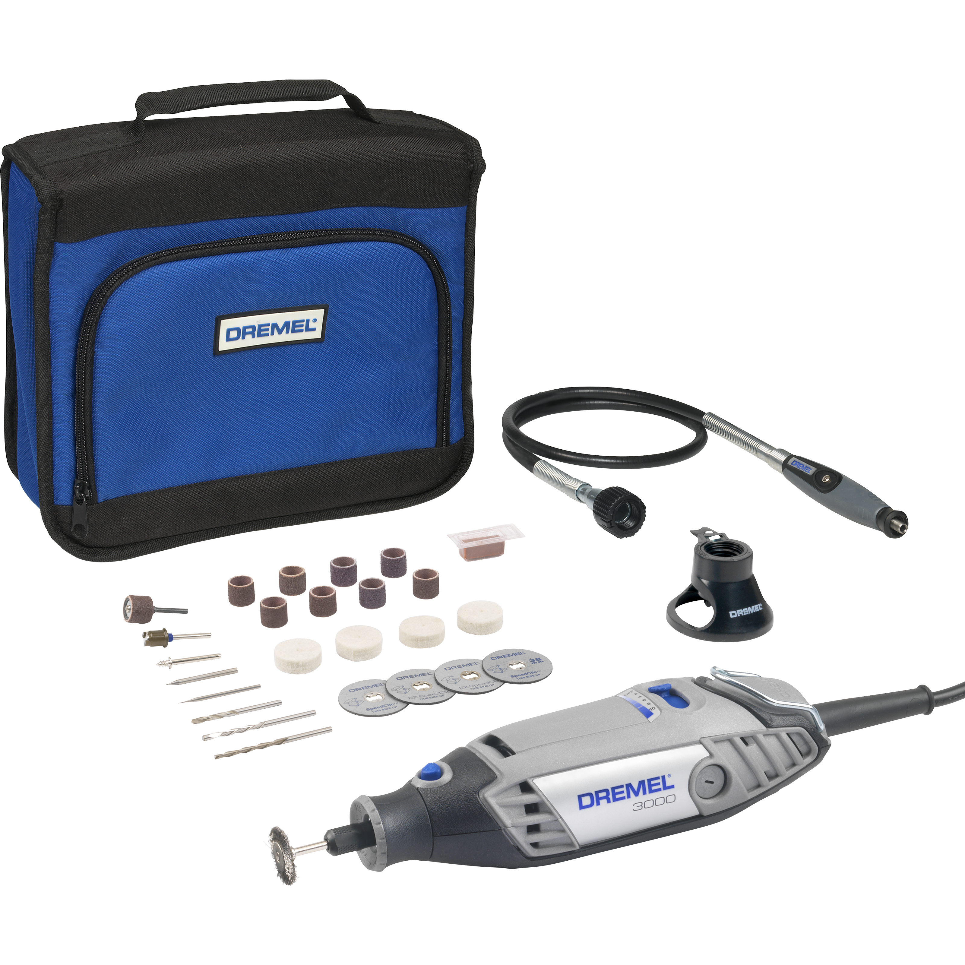 Dremel 3000-2/25 Multifunktionswerkzeug (130 W), 25 Zubehöre, 2 Vorsatzgerät Produktbild img1 L