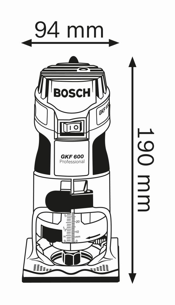 Bosch PRO Kantenfräse GKF 600 im Handwerkerkoffer Produktbild img3 L